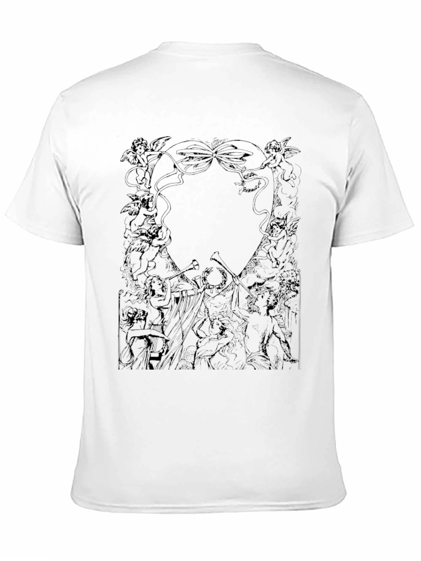 Angelic Graphic Print Black T-Shirt