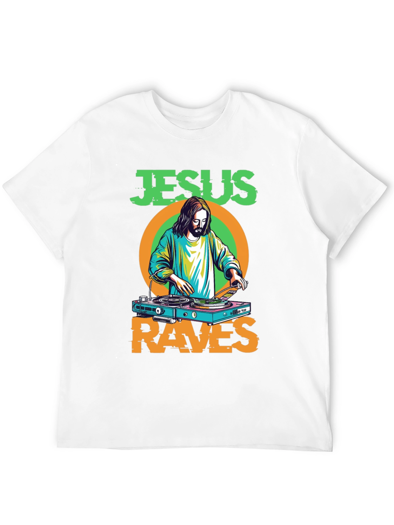 Jesus Raves T-Shirt - Funny Graphic Tee