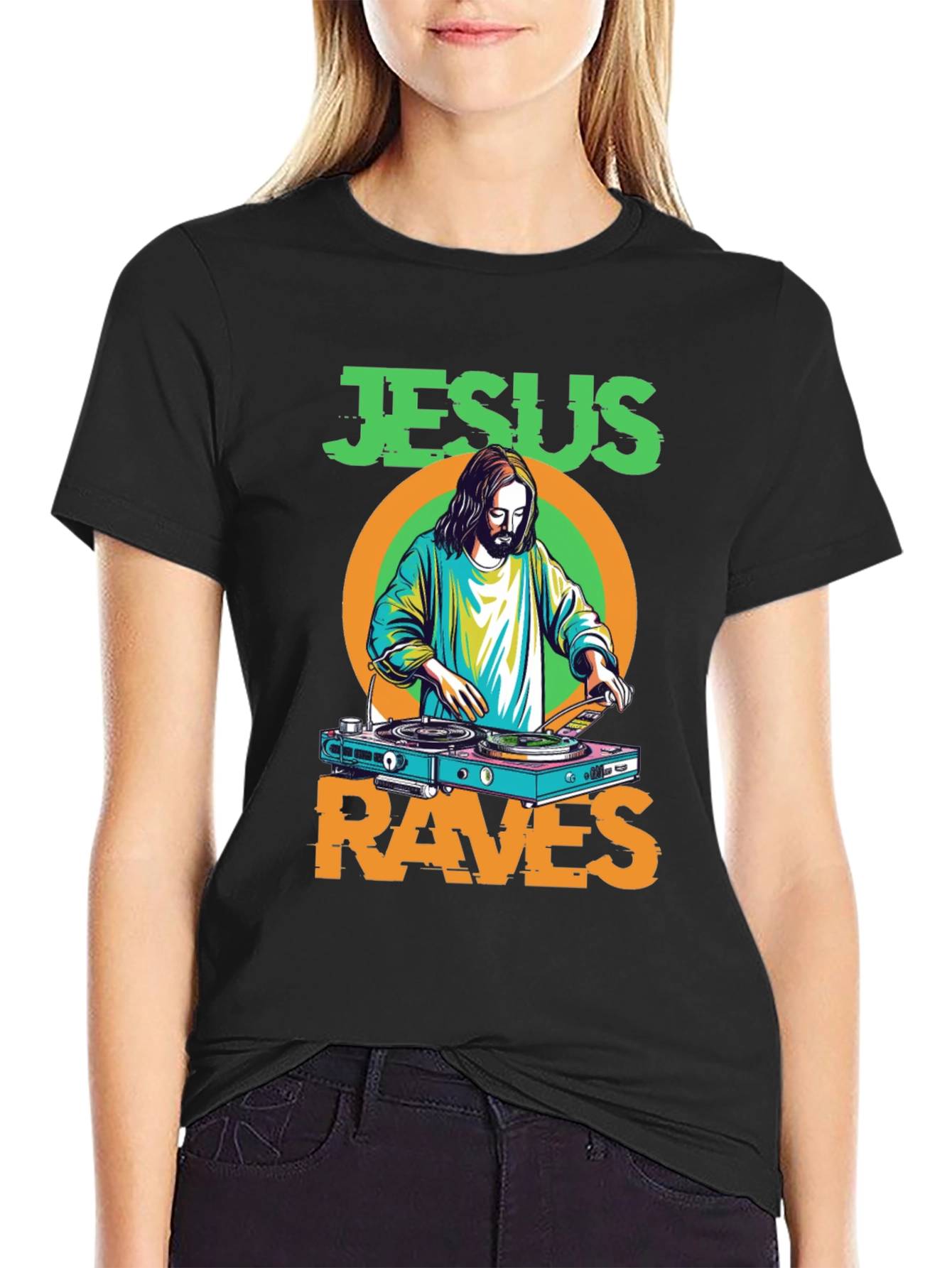 Jesus Raves T-Shirt - Funny Graphic Tee