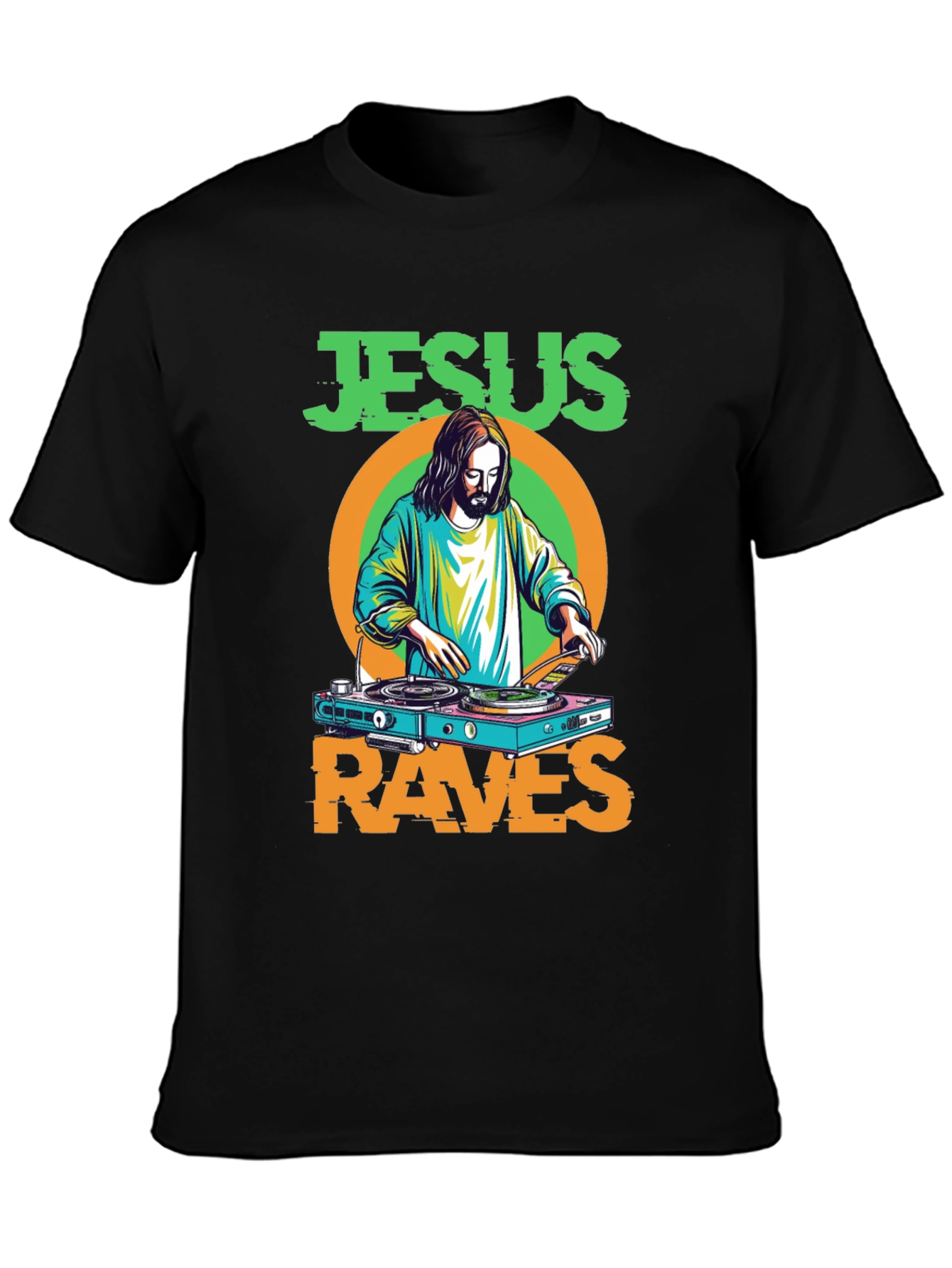 Jesus Raves T-Shirt - Funny Graphic Tee