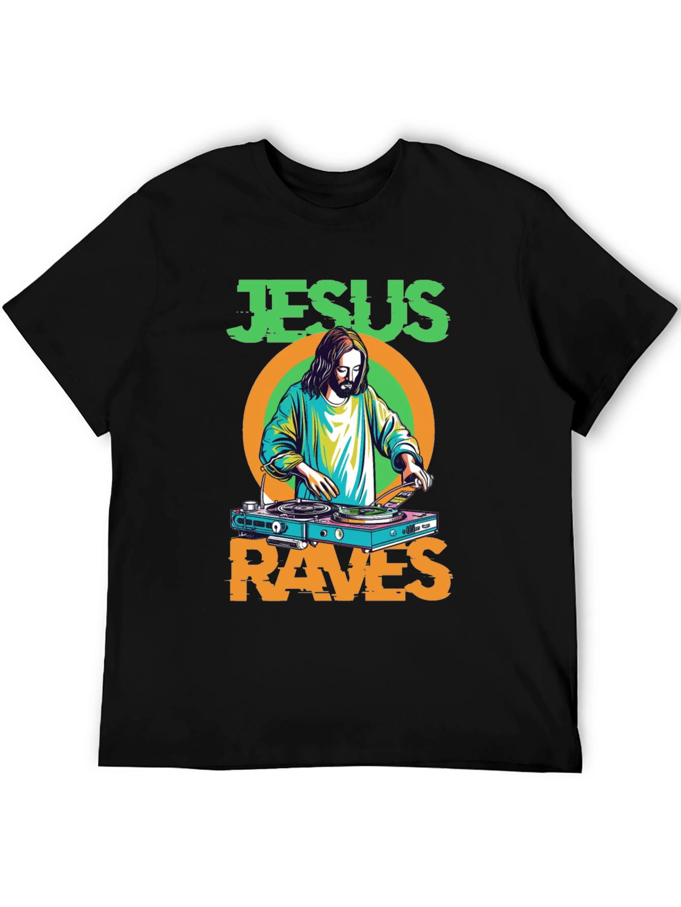 Jesus Raves T-Shirt - Funny Graphic Tee