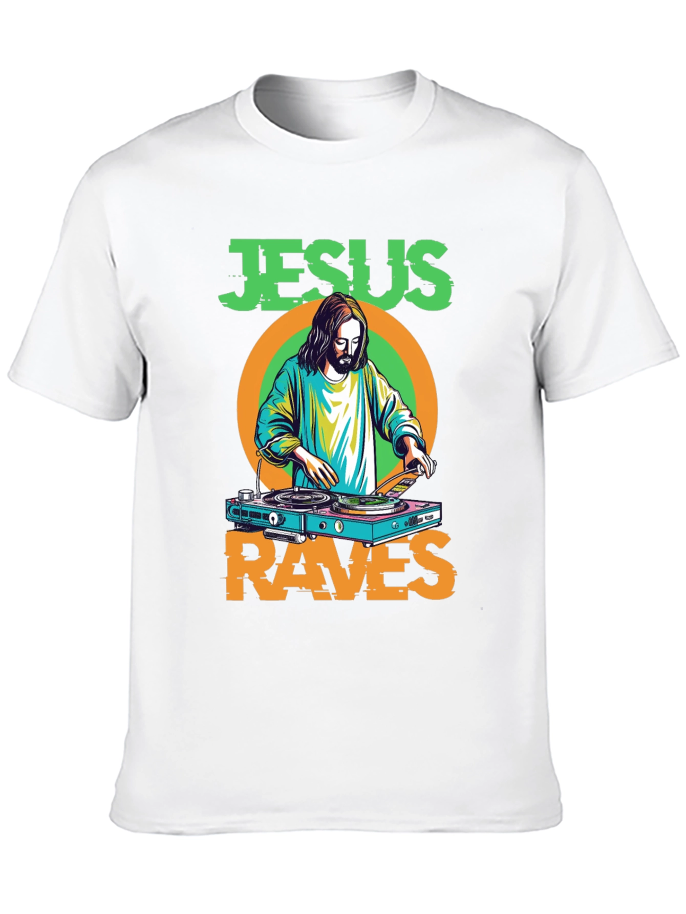 Jesus Raves T-Shirt - Funny Graphic Tee