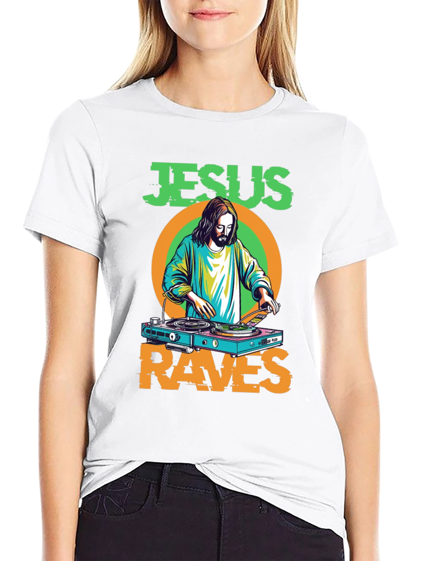 Jesus Raves T-Shirt - Funny Graphic Tee