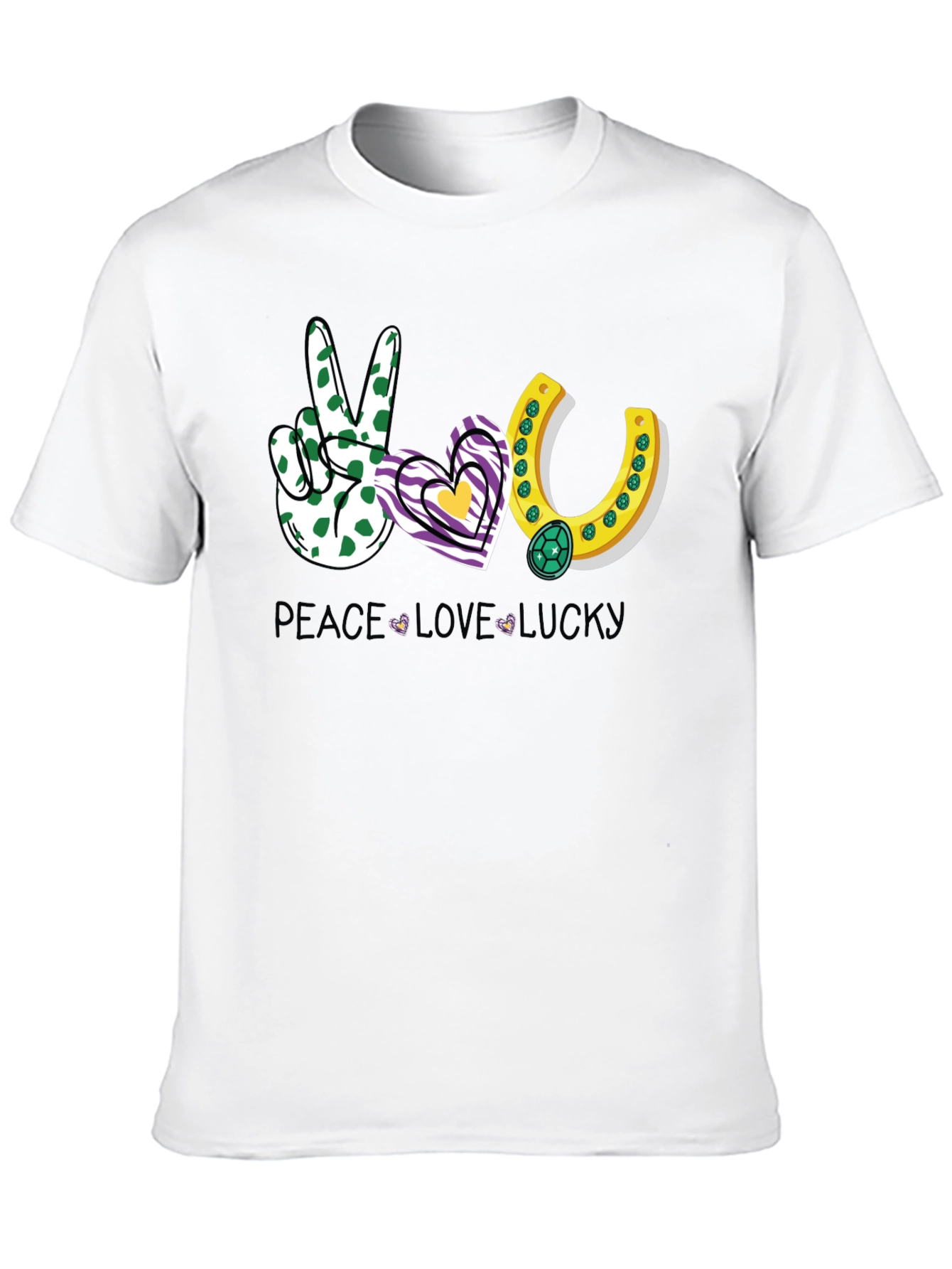 Peace Love Lucky Graphic T-Shirt