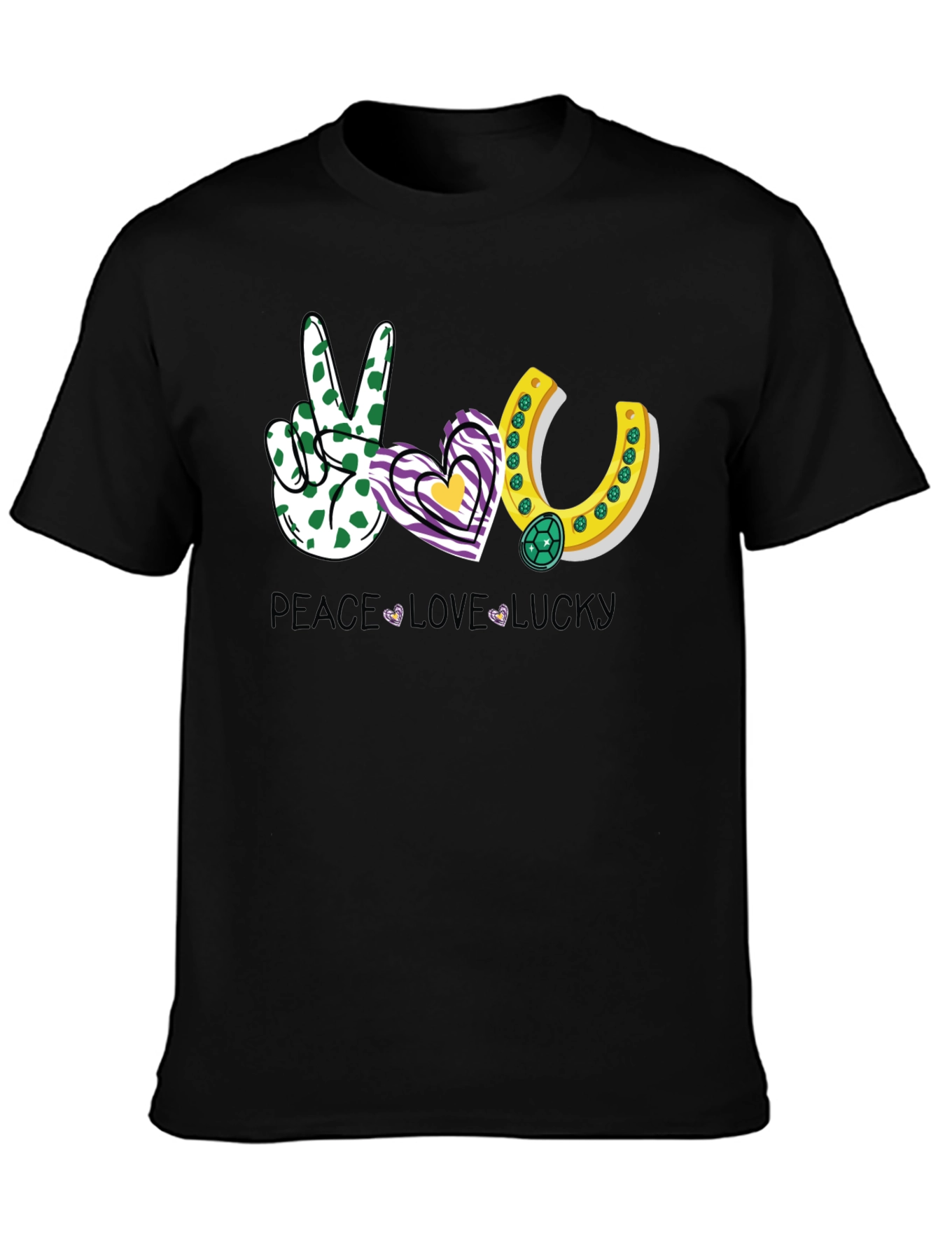 Peace Love Lucky Graphic T-Shirt