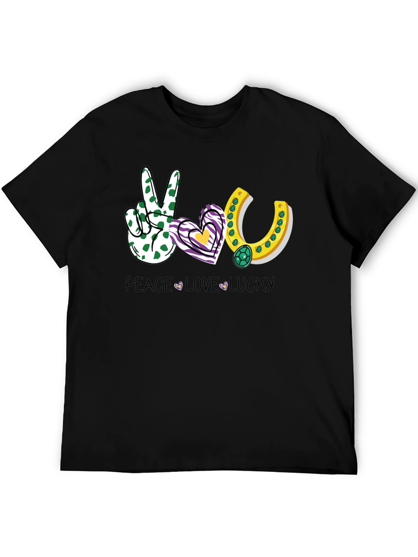 Peace Love Lucky Graphic T-Shirt