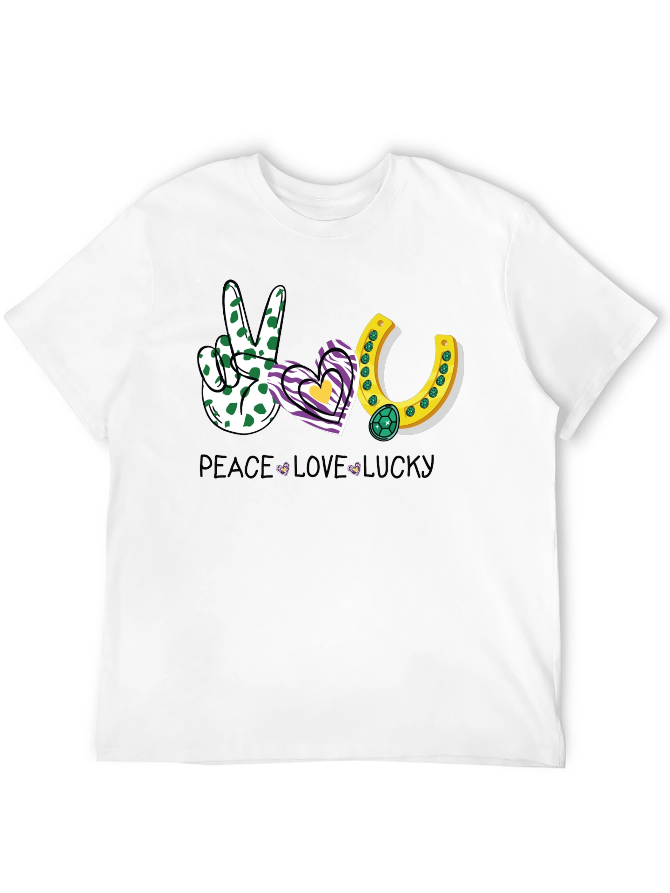 Peace Love Lucky Graphic T-Shirt
