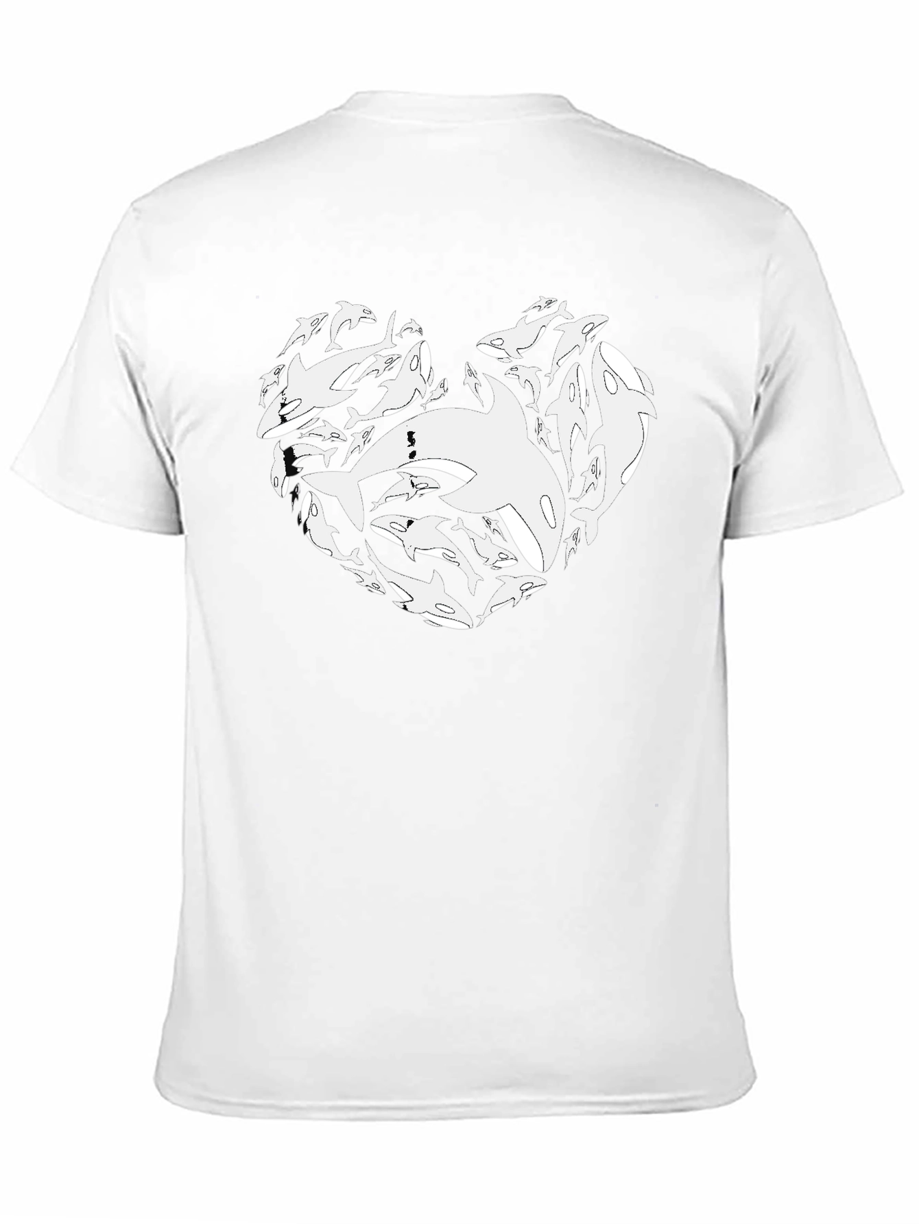 Orca Heart Graphic T-Shirt - Black