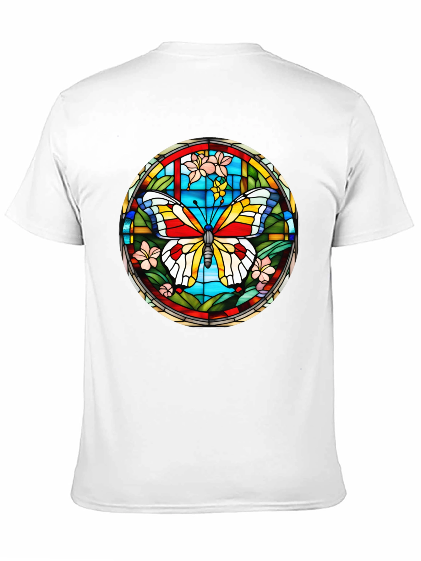 Butterfly Stained Glass Graphic T-Shirt