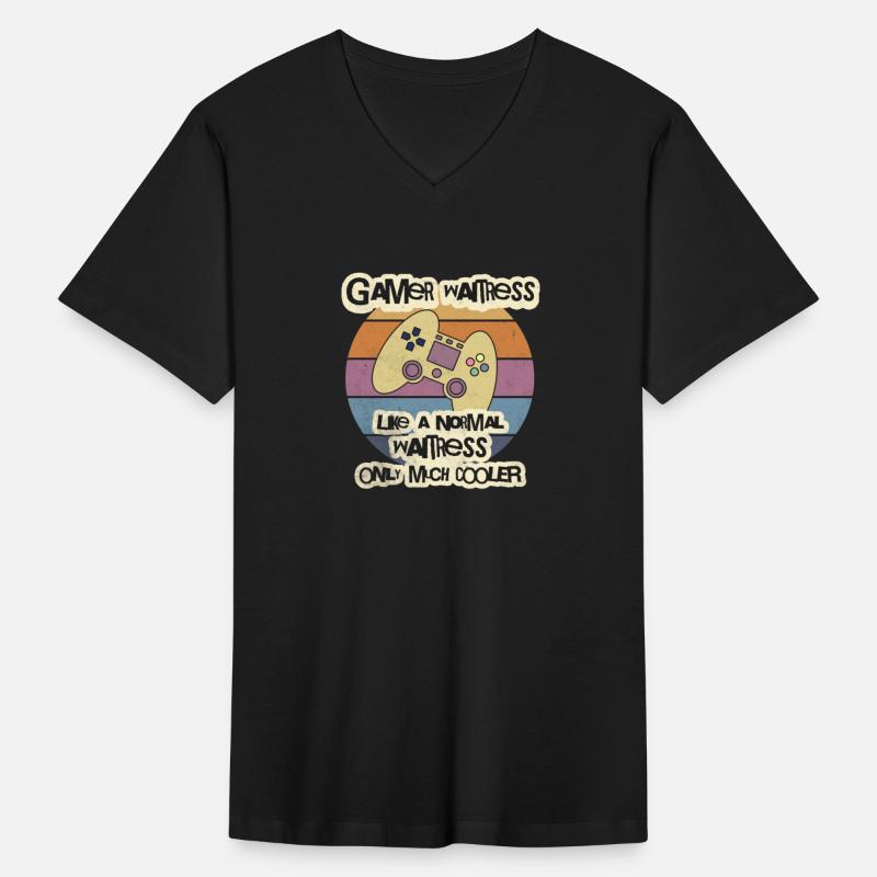 Gamer Waitress T-Shirt, Waiter T-Shirt, Bartender