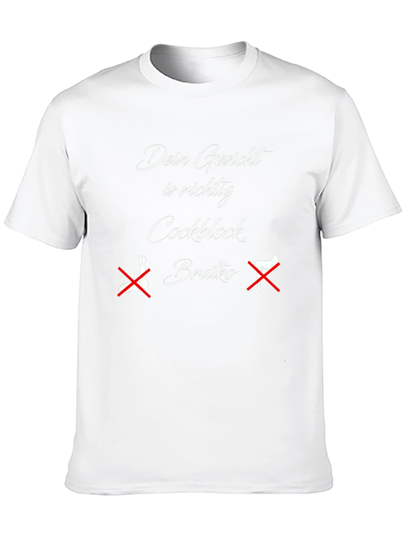 Dein Gesicht T-Shirt - Cockblock Bratko Novelty Tee