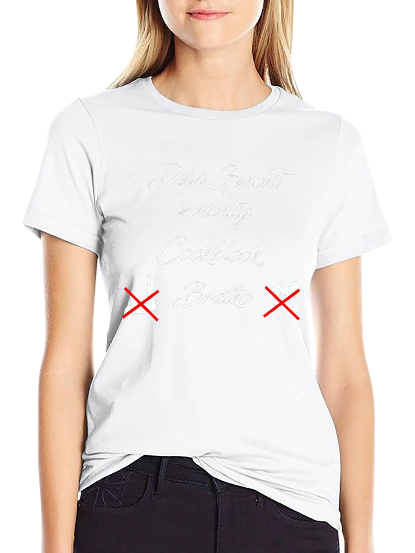 Dein Gesicht T-Shirt - Cockblock Bratko Novelty Tee