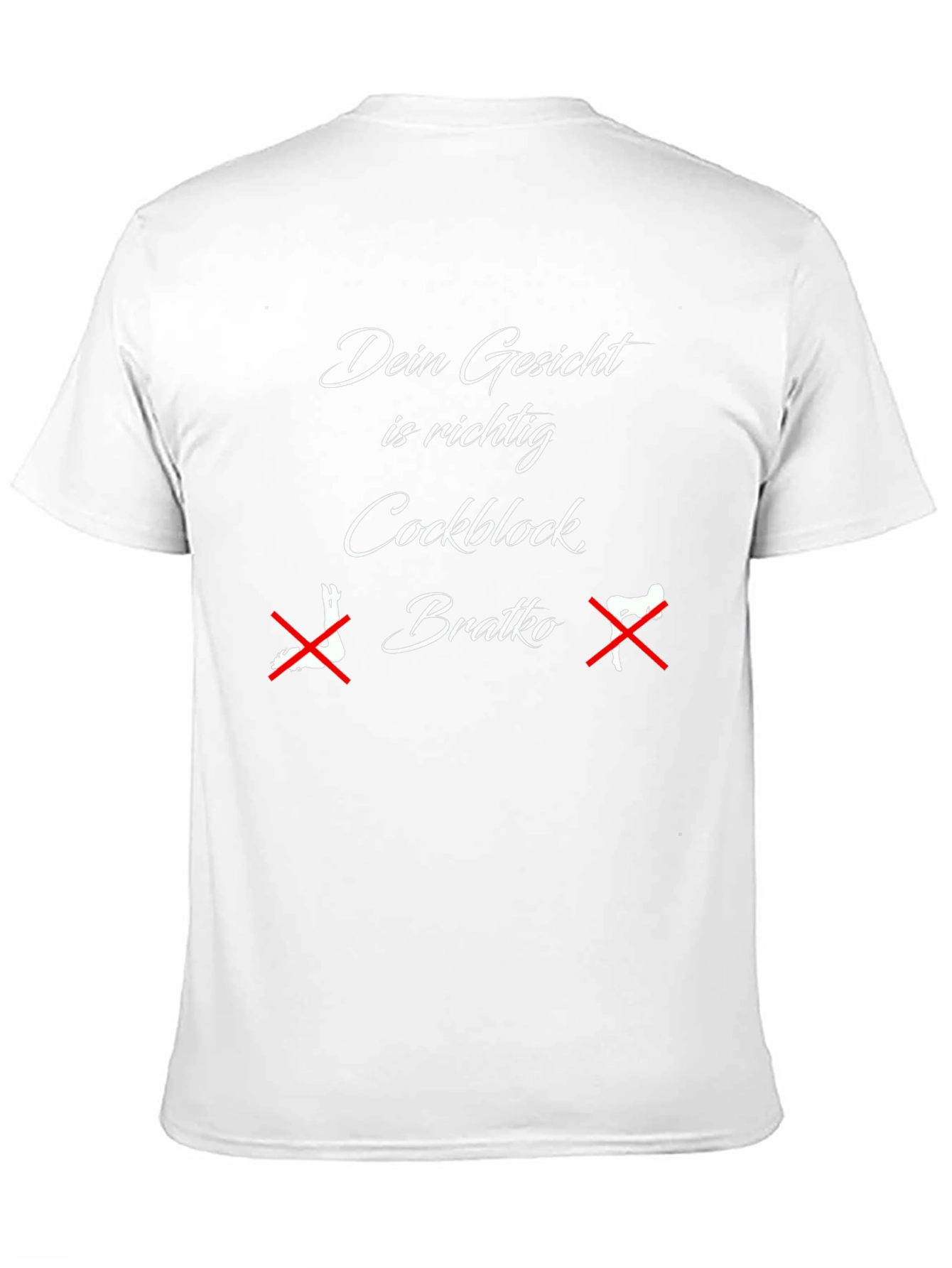 Dein Gesicht T-Shirt - Cockblock Bratko Novelty Tee