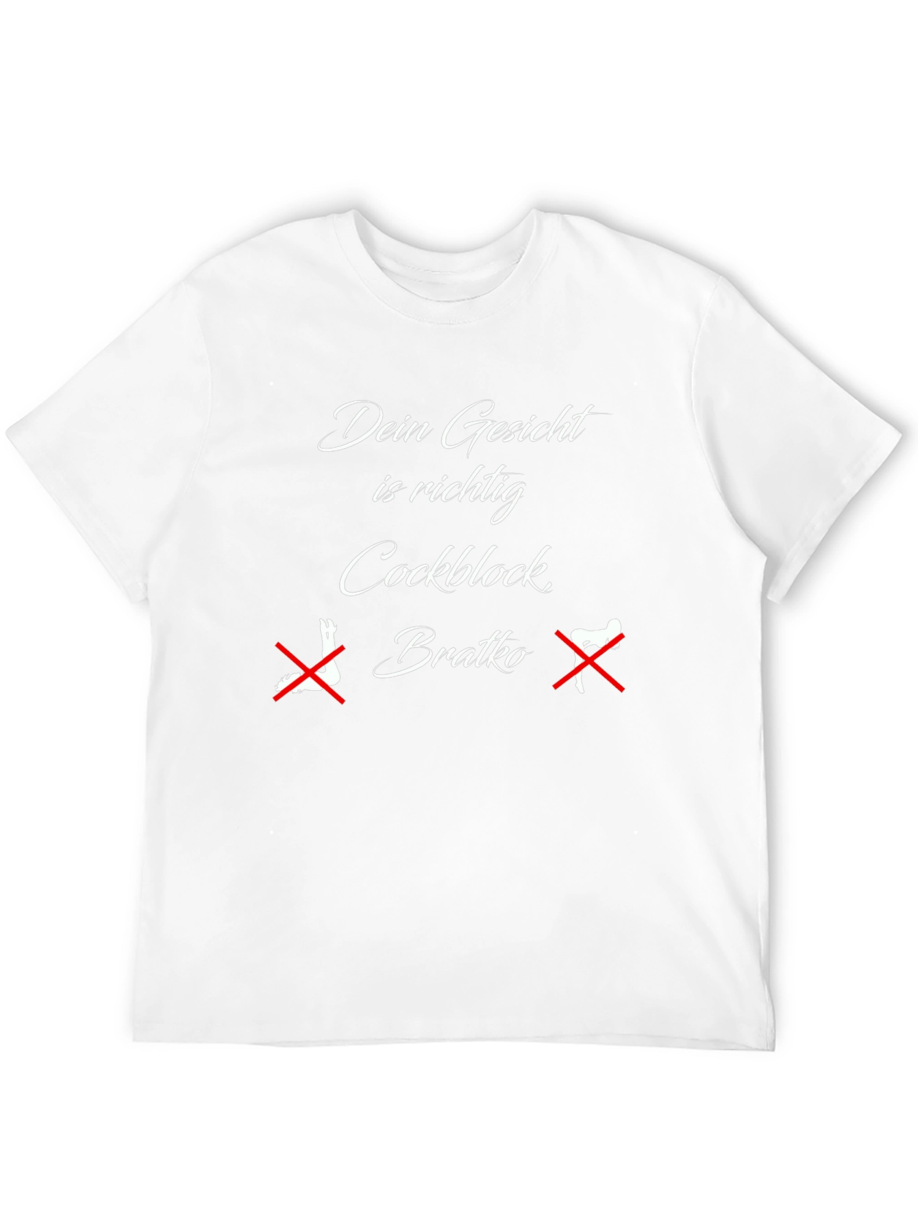 Dein Gesicht T-Shirt - Cockblock Bratko Novelty Tee