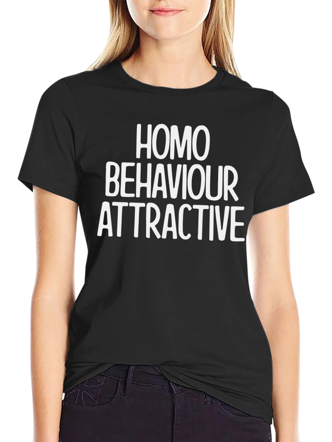 Homo Behaviour Attractive Slogan Tee