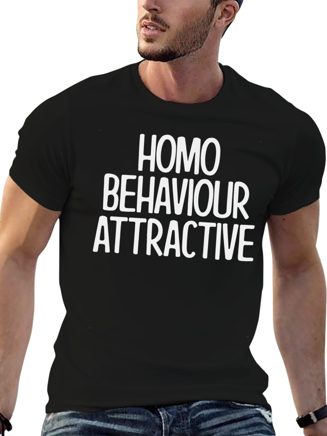 Homo Behaviour Attractive Slogan Tee