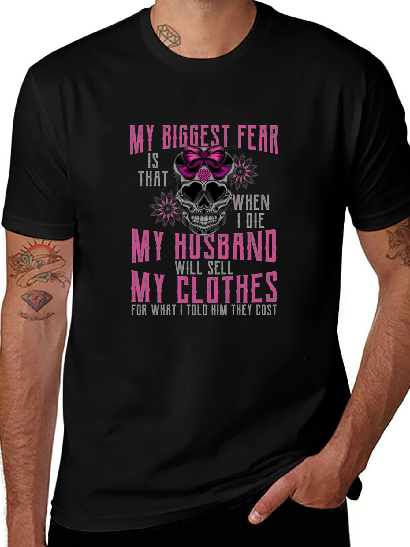 Humorous Skull T-Shirt - My Biggest Fear