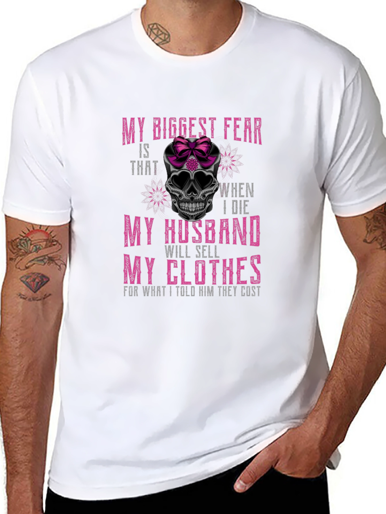 Humorous Skull T-Shirt - My Biggest Fear