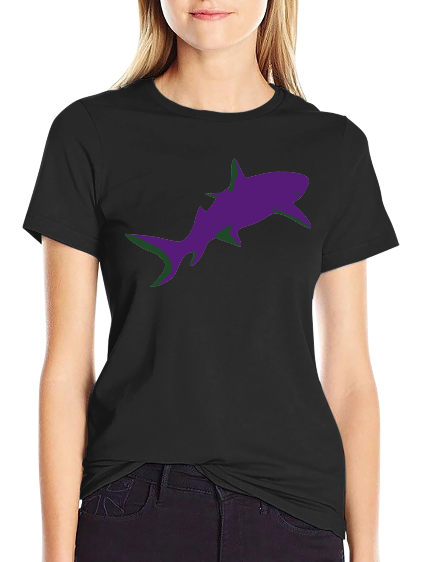 Shark Graphic Black T-Shirt - Casual Style