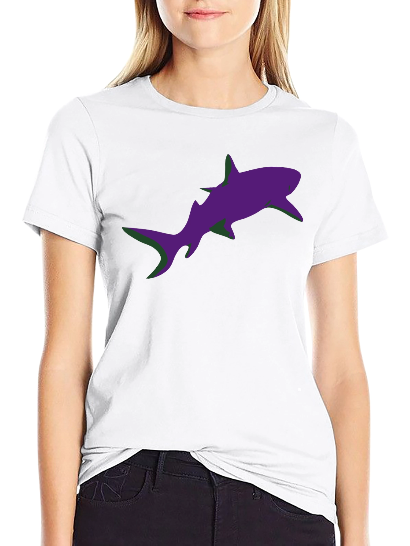 Shark Graphic Black T-Shirt - Casual Style