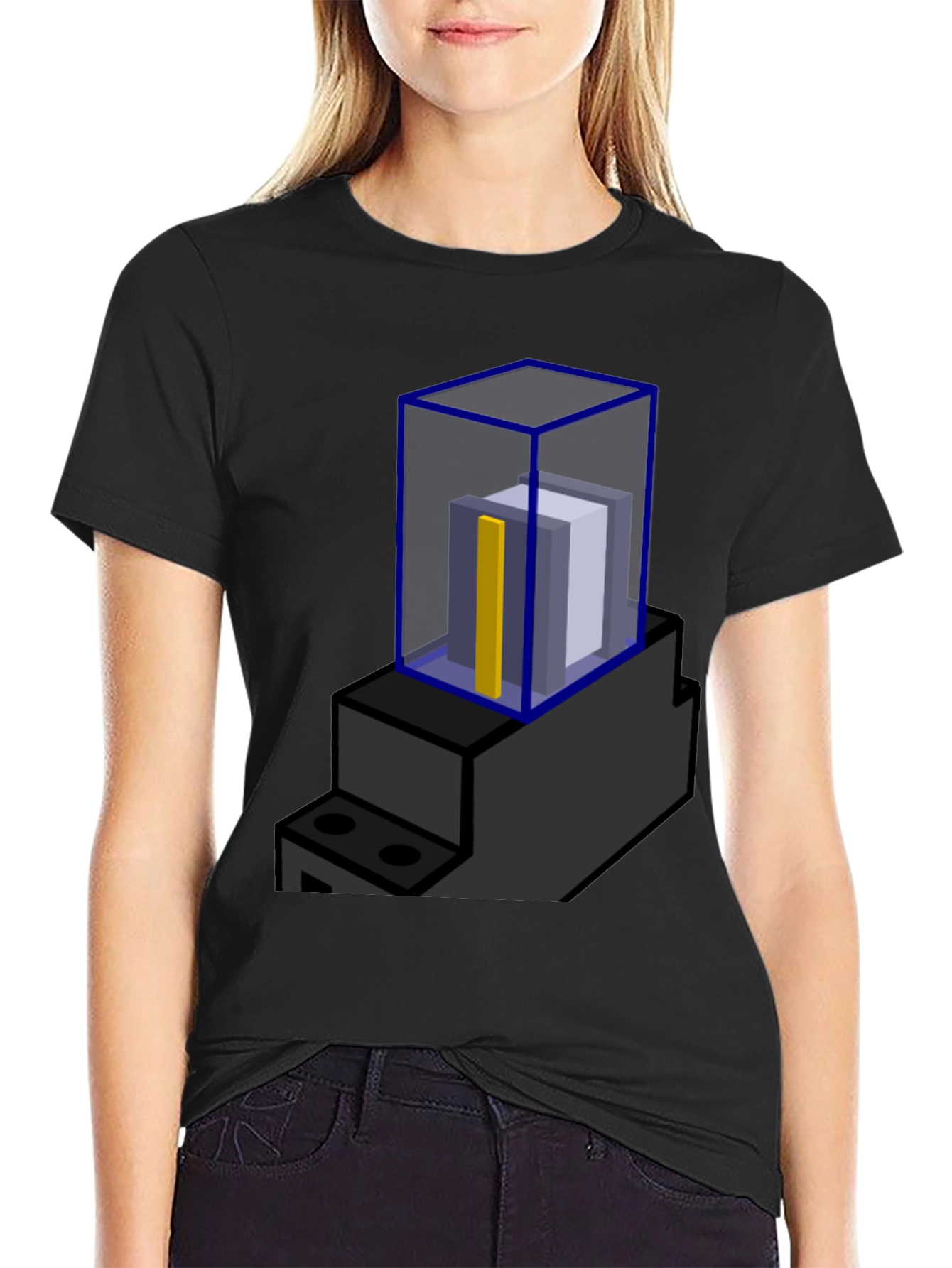 Abstract Block Print T-Shirt - Modern Graphic Tee
