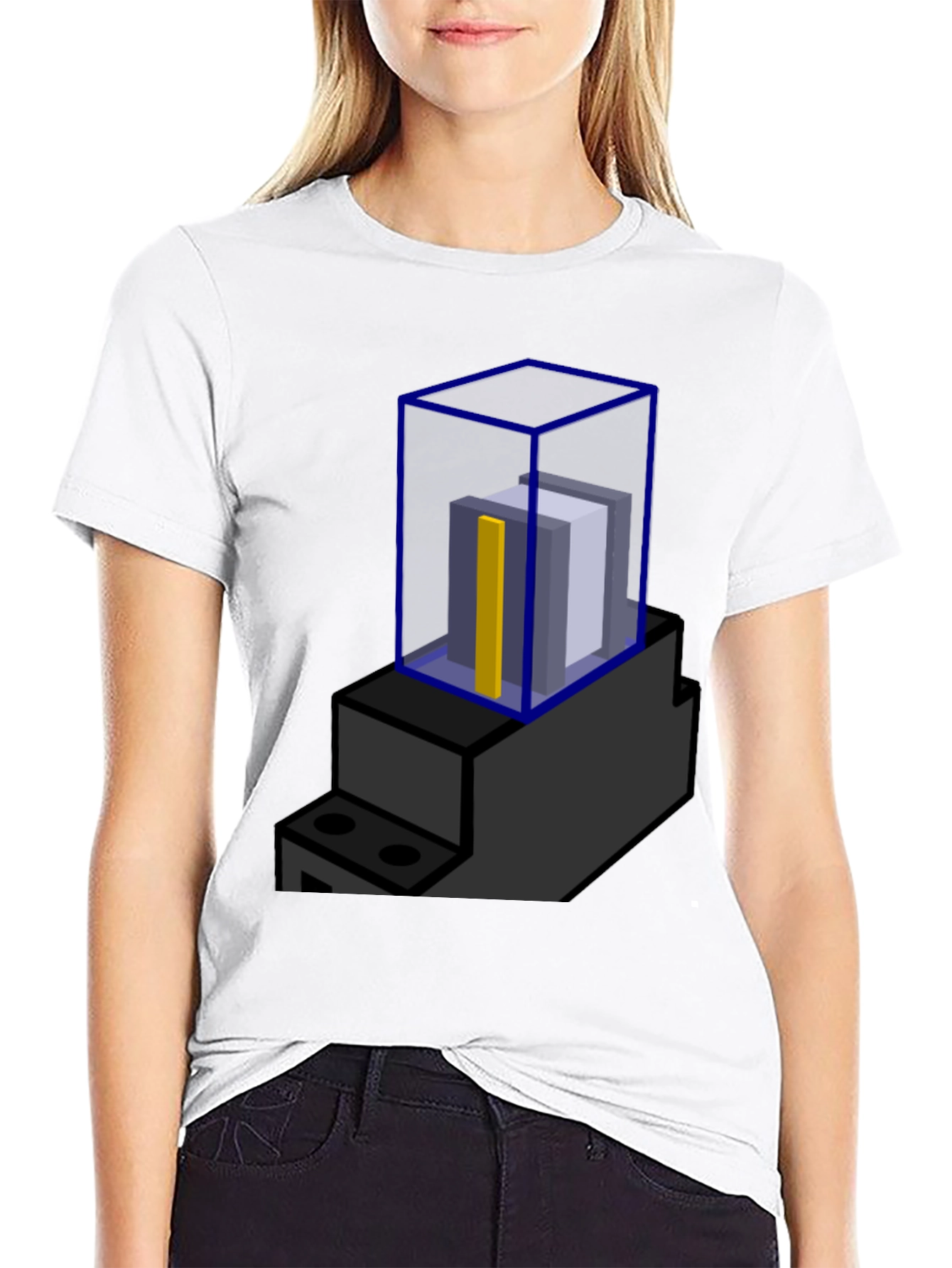 Abstract Block Print T-Shirt - Modern Graphic Tee