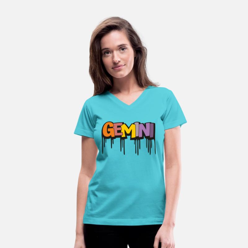 Gemini Zodiac sign With Dripping Letters