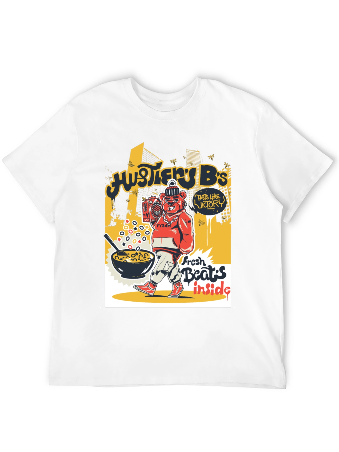 Hustler Bs Graphic Print Black T-Shirt