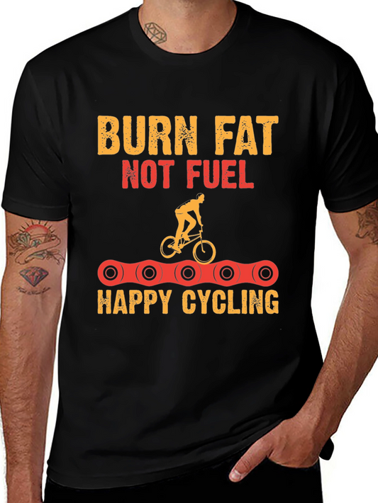 Burn Fat Cycling T-Shirt - Fitness Motivation Tee