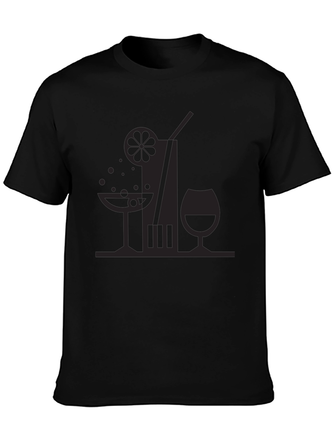 Cocktail Hour Black Graphic Tee