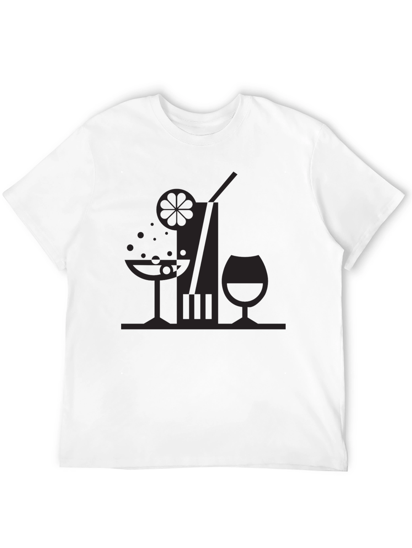 Cocktail Hour Black Graphic Tee