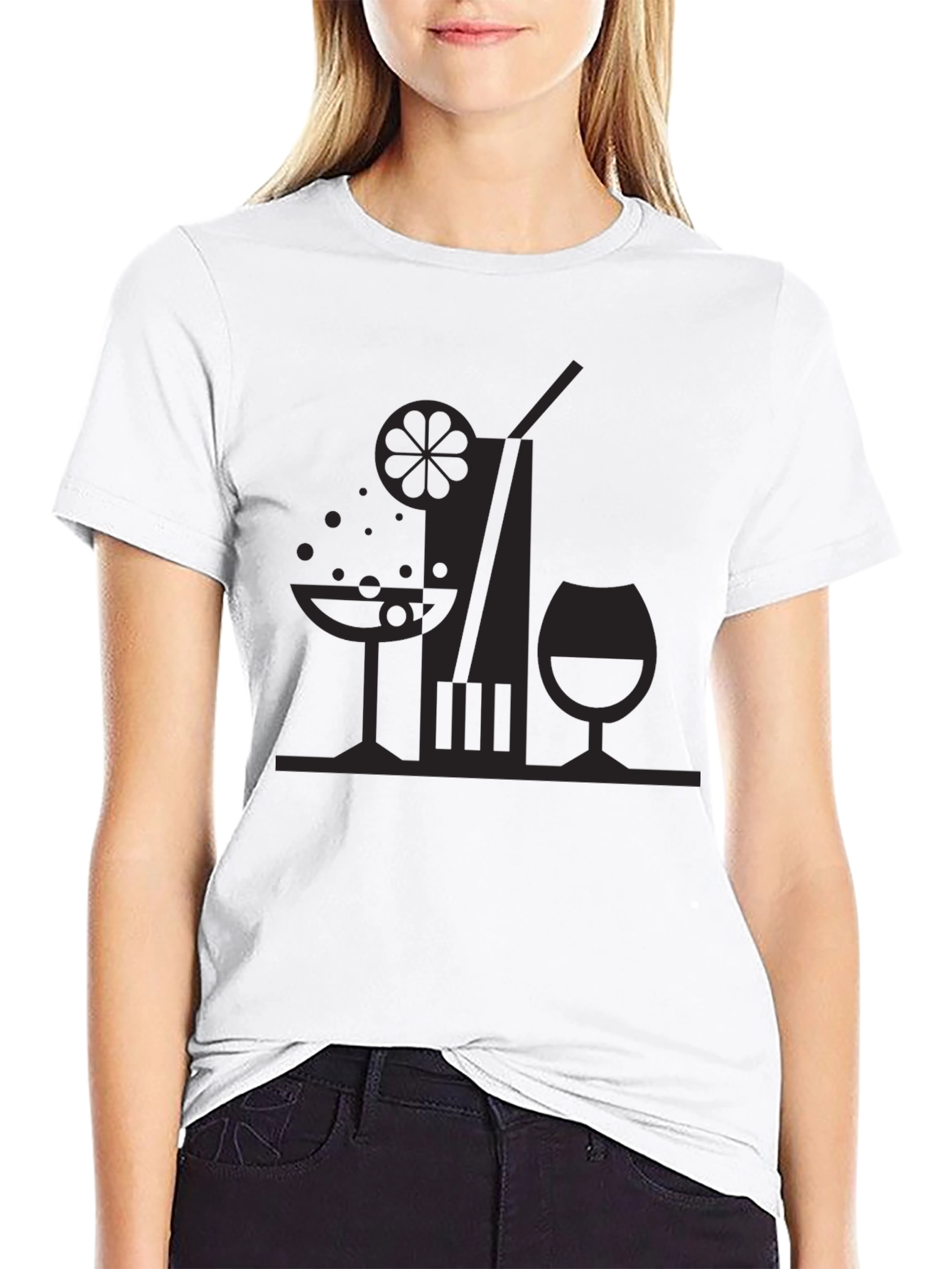 Cocktail Hour Black Graphic Tee