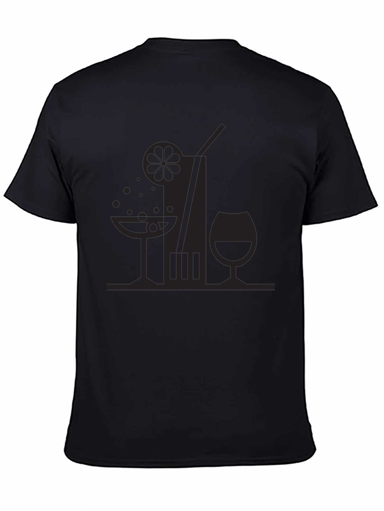 Cocktail Hour Black Graphic Tee