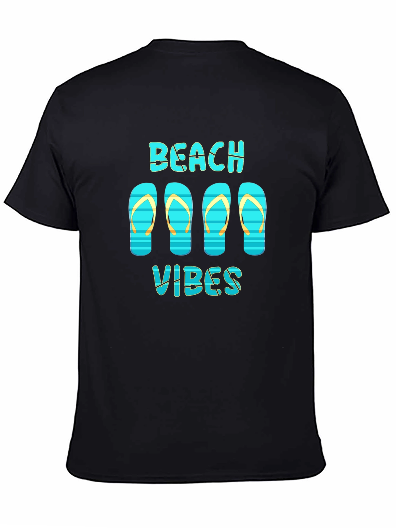 Beach Vibes Graphic Print Crew Neck T-Shirt