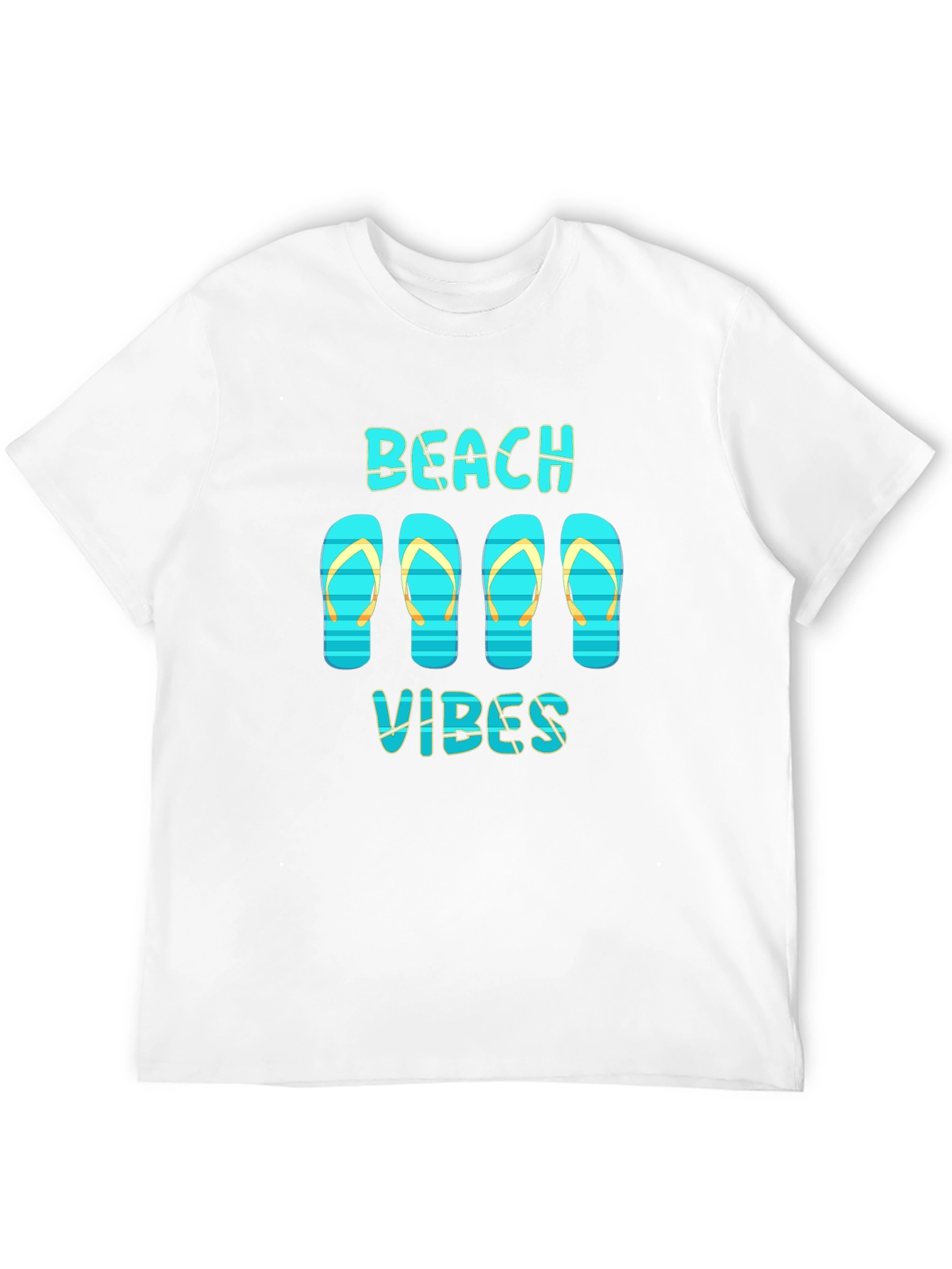 Beach Vibes Graphic Print Crew Neck T-Shirt
