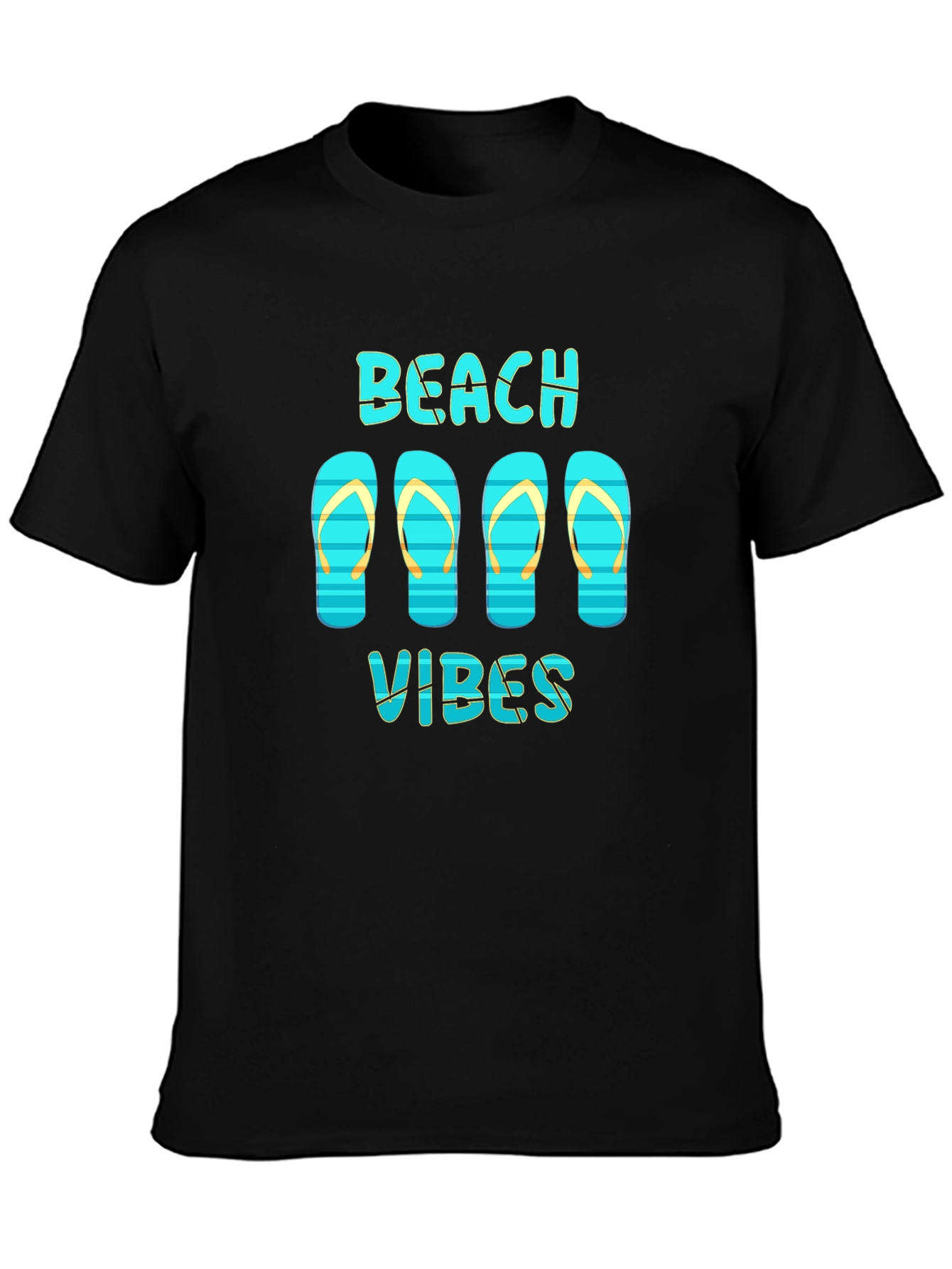 Beach Vibes Graphic Print Crew Neck T-Shirt