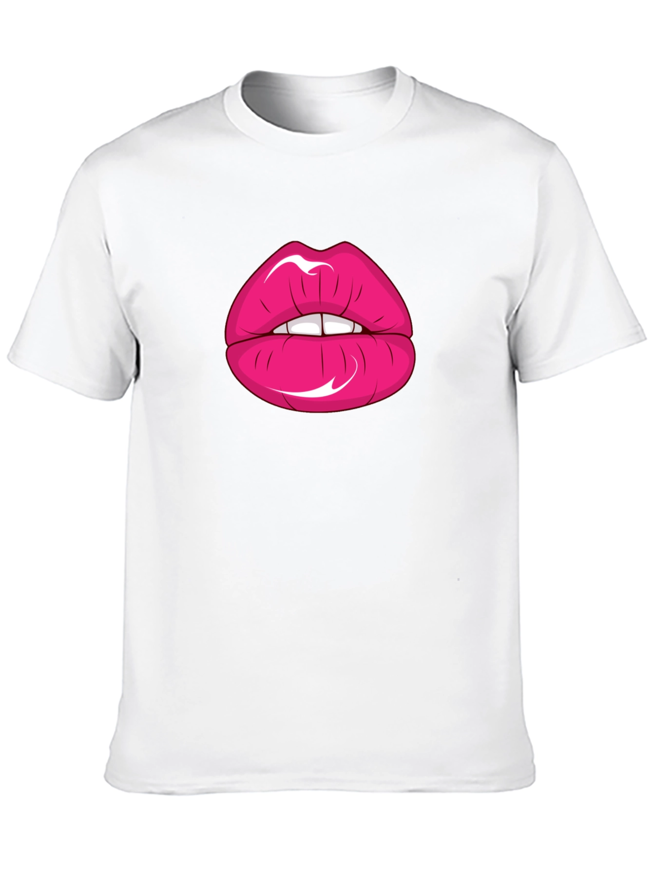 Lips Graphic Print Black T-Shirt