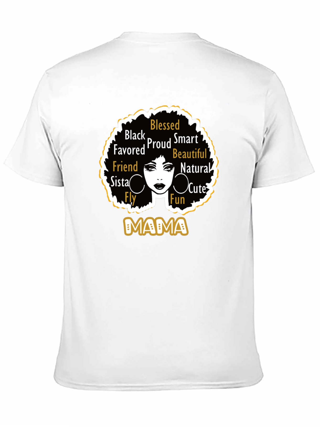 Black Mama Graphic Tee - Blessed Proud Beautiful