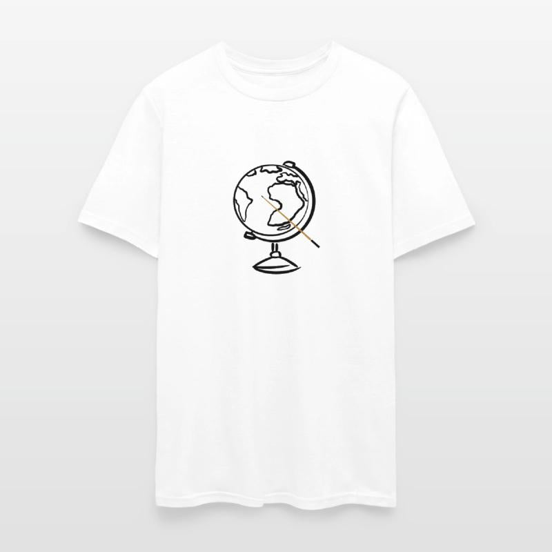 Globe with Pointer stick. Geography. Education.