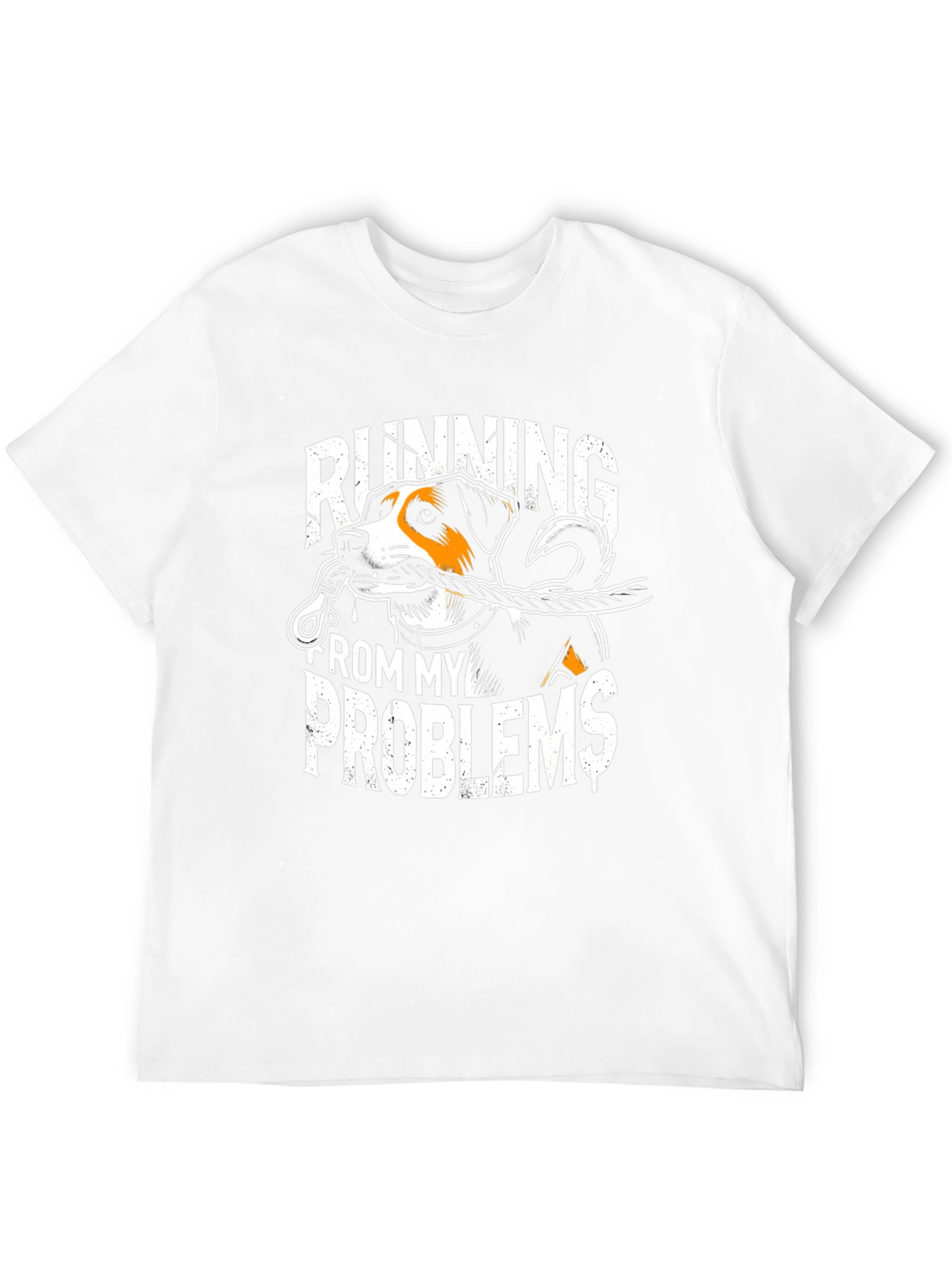 Running From My Problems Dog Graphic T-Shirt