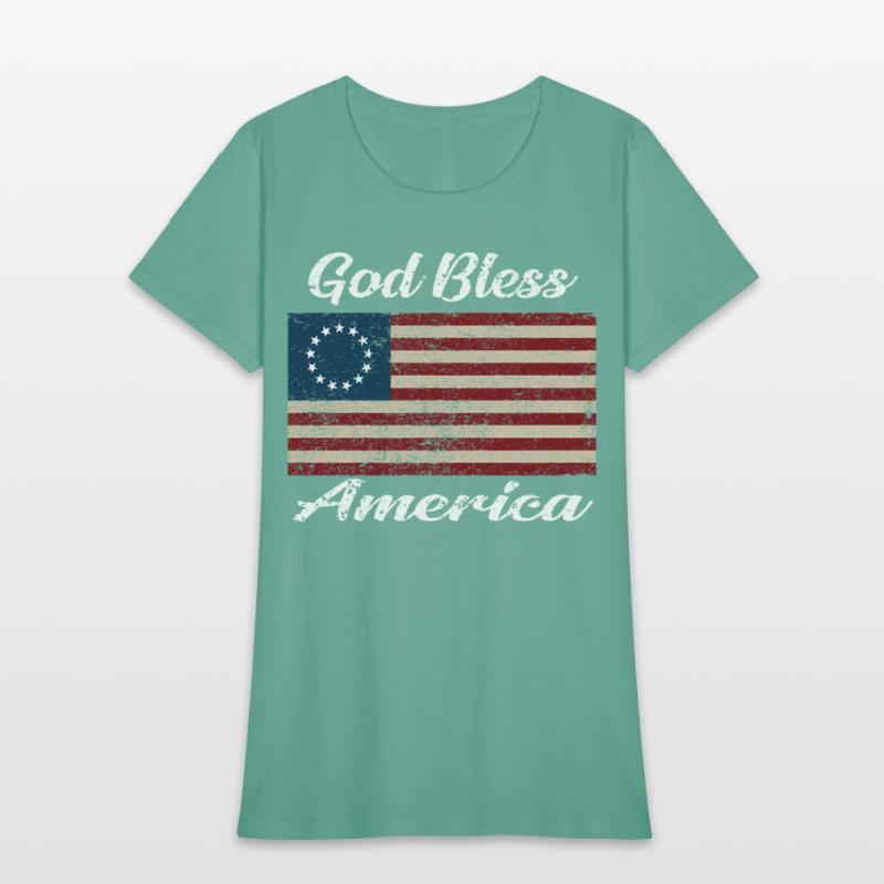 God Bless America Flag 1776 Betsy Ross