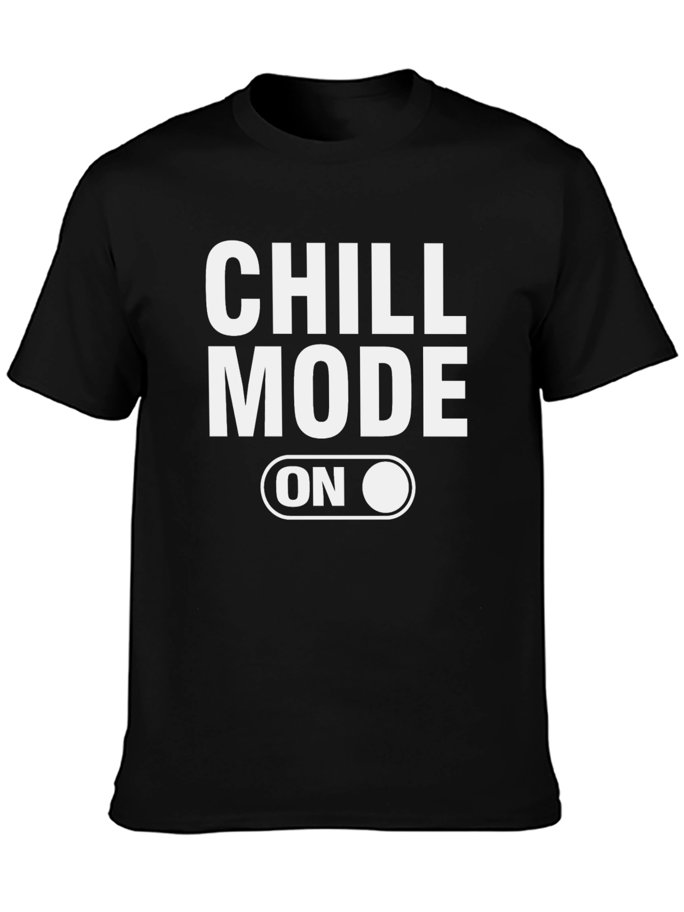 Chill Mode On Graphic Tee - Black Casual T-Shirt