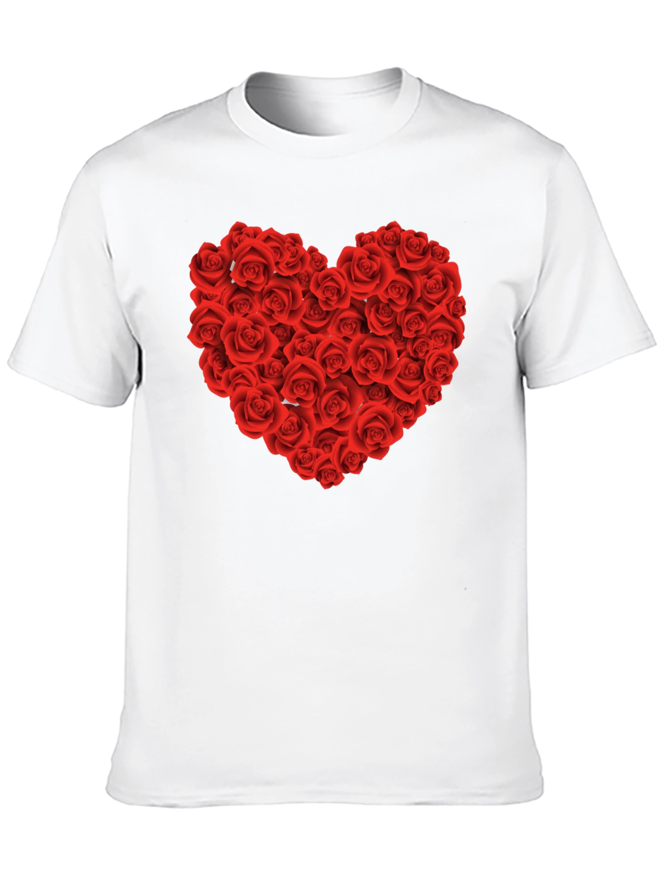 Rose Heart Graphic Tee - Valentines Day Shirt