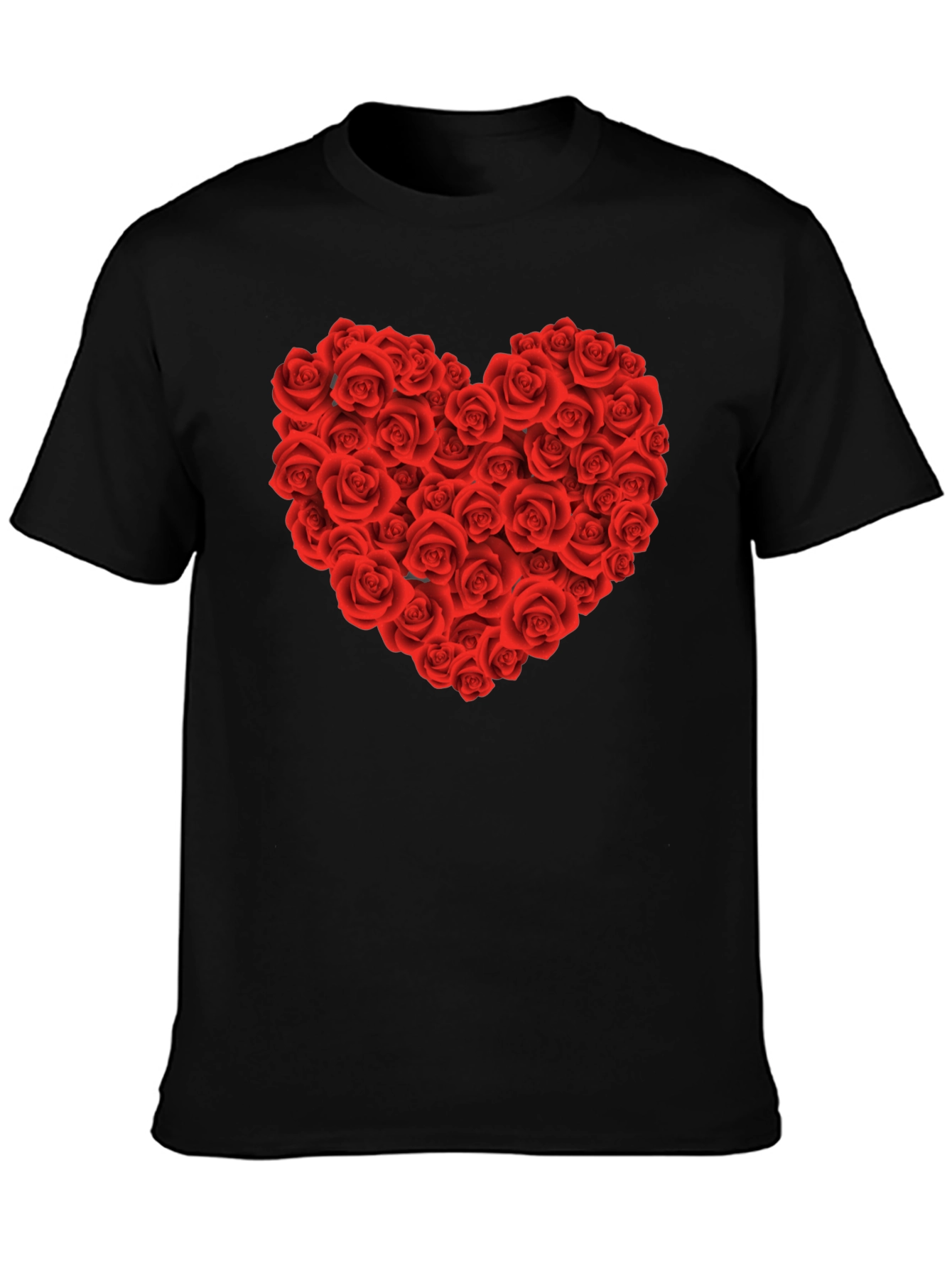 Rose Heart Graphic Tee - Valentines Day Shirt