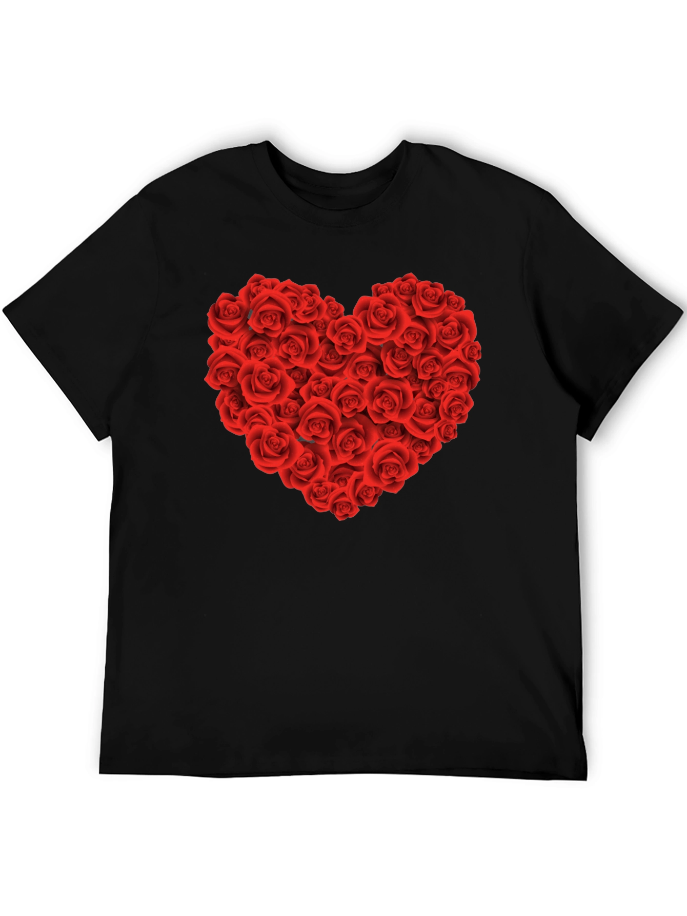 Rose Heart Graphic Tee - Valentines Day Shirt