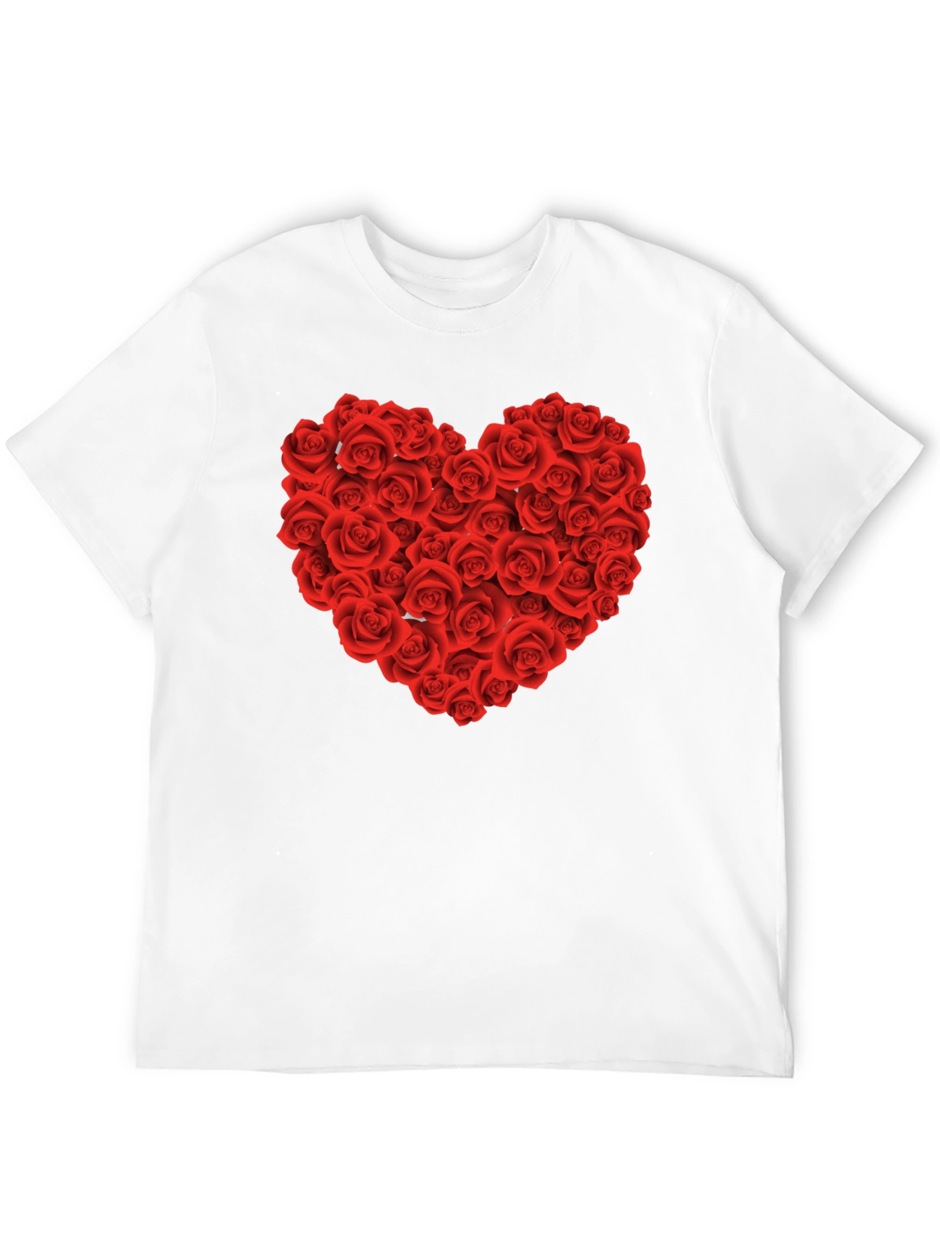 Rose Heart Graphic Tee - Valentines Day Shirt