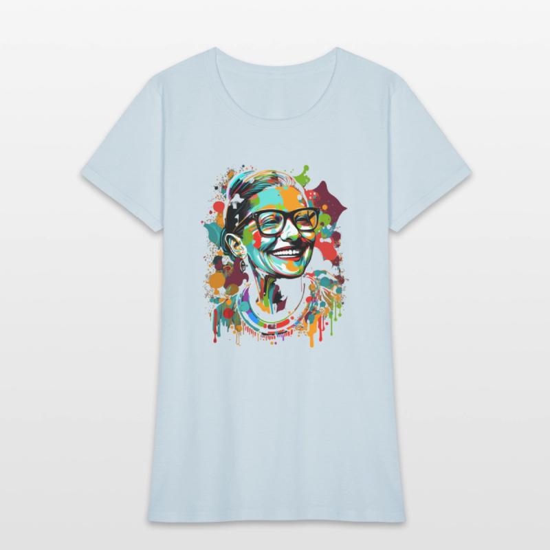 Graffiti art deco portrait of Ruth Bader Ginsburg