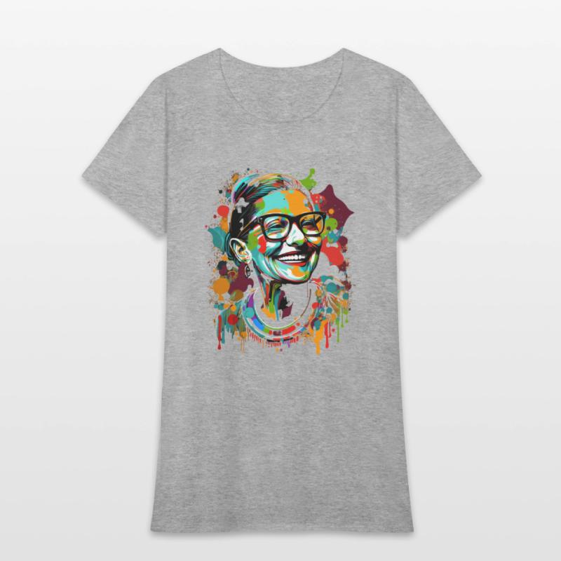 Graffiti art deco portrait of Ruth Bader Ginsburg