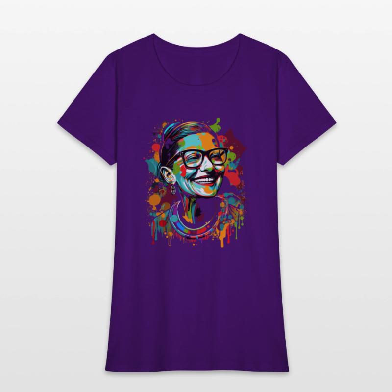 Graffiti art deco portrait of Ruth Bader Ginsburg