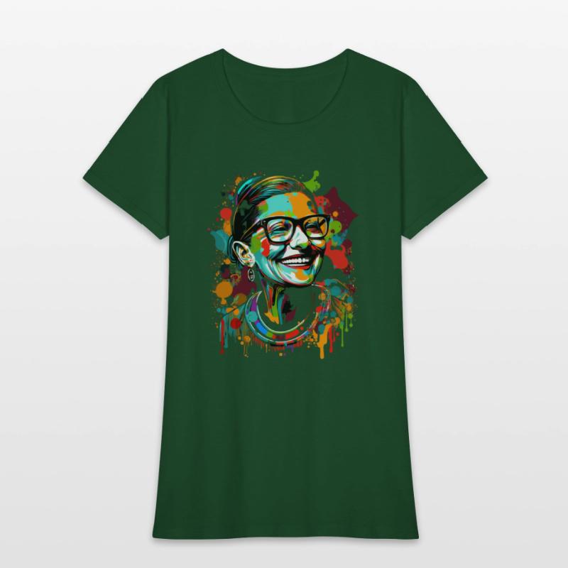 Graffiti art deco portrait of Ruth Bader Ginsburg